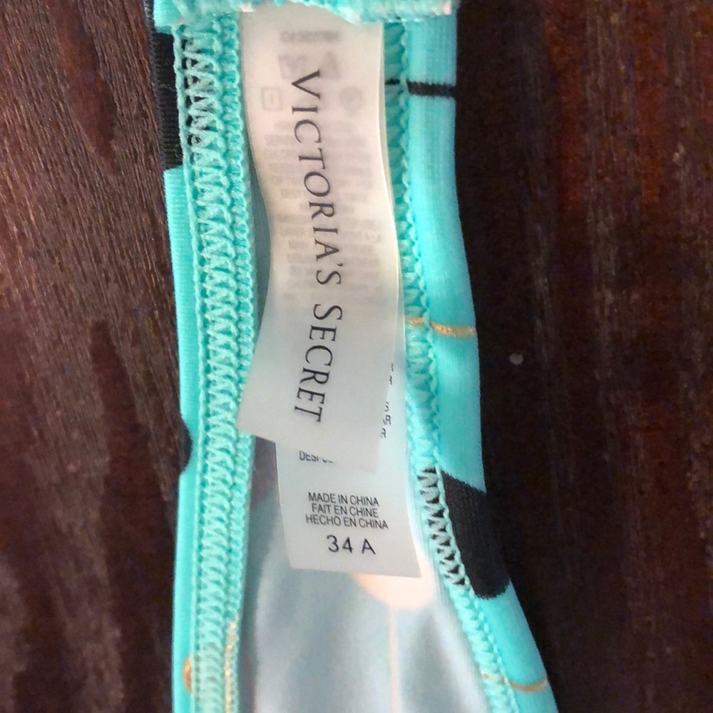 👙 Victoria’s Secret Teal Polka Dot Bikini Top👙 - Picture 3 of 3